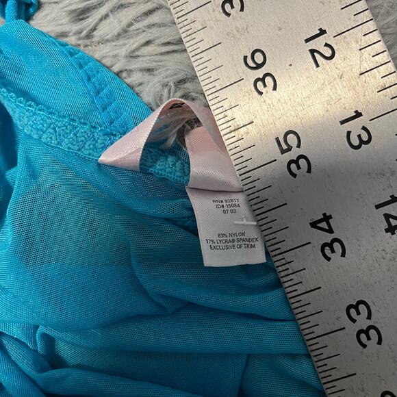 Victoria’s Secret Blue Sheer Embroidered Sequins Floral Cami Womens Medium - Picture 6 of 8